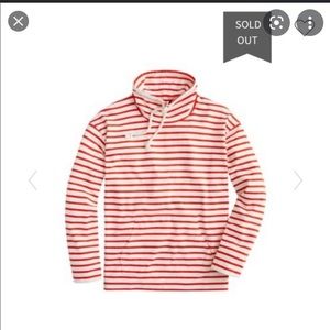J. Crew red stripe nautical pullover